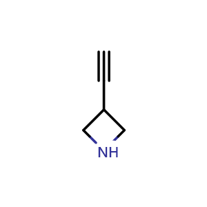 Chemical structure of 3-Ethynylazetidine , CAS 1207840-08-1, AChemBlock X194659