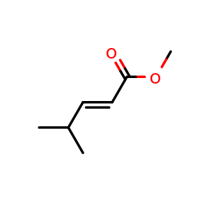 Chemical structure of Methyl (E)-4-Methyl-2-pentenoate , CAS 20515-15-5, AChemBlock X194666