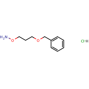 Chemical structure of O-[3-(Benzyloxy)propyl]hydroxylamine hydrochloride , CAS 114809-46-0, AChemBlock X194672