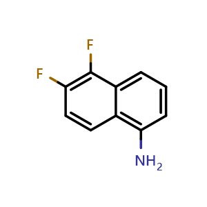 Chemical structure of 5,6-Difluoronaphthalen-1-amine , CAS 1895300-58-9, AChemBlock X194683