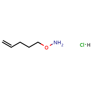 Chemical structure of O-(4-Pentenyl)hydroxylamine hydrochloride , CAS 1417456-05-3, AChemBlock X194696