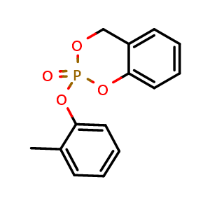 Chemical structure of 2-(o-Tolyloxy)-4H-benzo[d][1,3,2]dioxaphosphinine 2-Oxide , CAS 1222-87-3, AChemBlock X194730