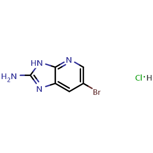 Chemical structure of 2-Amino-6-bromo-3H-imidazo[4,5-b]pyridine hydrochloride , AChemBlock X194749