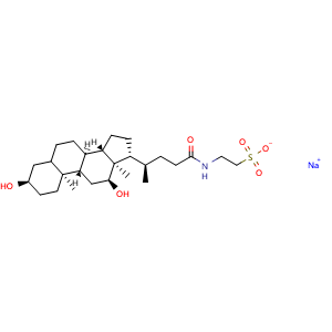 Chemical structure of Taurodeoxycholic acid Sodium Salt , CAS 1180-95-6, AChemBlock X194752
