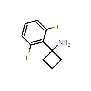 Chemical structure of 1-(2,6-Difluorophenyl)cyclobutanamine , CAS 1314674-17-3, AChemBlock X194773