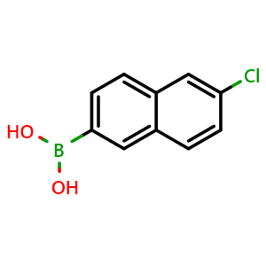 Chemical structure of 6-Chloronaphthalene-2-boronic acid , CAS 870822-86-9, AChemBlock X194781