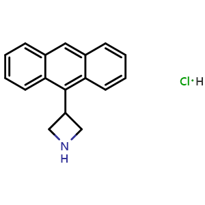 Chemical structure of 3-(9-Anthracenyl)azetidine hydrochloride , AChemBlock X194784