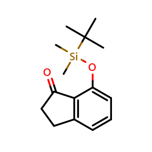 Chemical structure of 7-[(tert-Butyldimethylsilyl)oxy]-2,3-dihydro-1H-inden-1-one , CAS 1680192-52-2, AChemBlock X194796