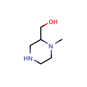 Chemical structure of (1-Methyl-2-piperazinyl)methanol , CAS 141108-61-4, AChemBlock X194806