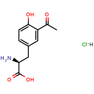 Chemical structure of 3-Acetyl-L-tyrosine hydrochloride , CAS 32404-28-7, AChemBlock X194835