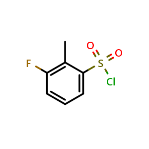 Chemical structure of 3-Fluoro-2-methylbenzenesulfonyl Chloride , CAS 875166-92-0, AChemBlock X194840