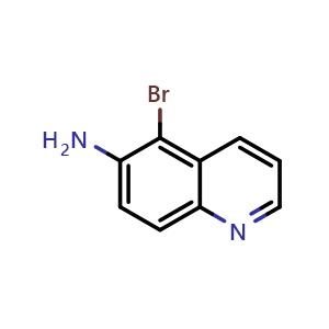 Chemical structure of 5-Bromoquinolin-6-amine , CAS 50358-42-4, AChemBlock X194845