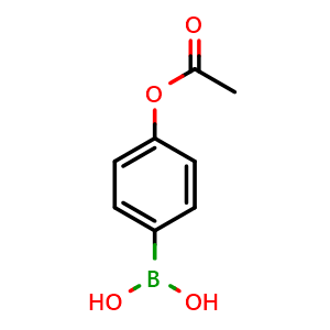 Chemical structure of (4-Acetoxyphenyl)boronic acid , CAS 177490-82-3, AChemBlock X194846