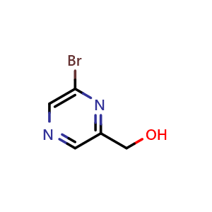 Chemical structure of (6-Bromo-2-pyrazinyl)methanol , CAS 1209458-06-9, AChemBlock X194857