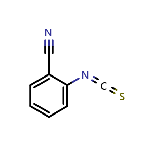 Chemical structure of 2-Cyanophenyl Isothiocyanate , CAS 81431-98-3, AChemBlock X194864