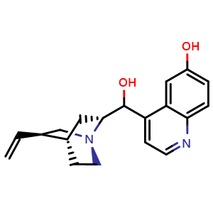 Chemical structure of (8,9R)-Cinchonan-6',9-diol , CAS 524-63-0, AChemBlock X194876