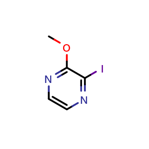 Chemical structure of 2-Iodo-3-methoxypyrazine , CAS 58139-04-1, AChemBlock X194879
