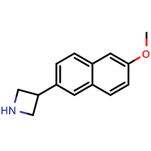 Chemical structure of 3-(6-Methoxy-2-naphthyl)azetidine , CAS 887592-49-6, AChemBlock X194899