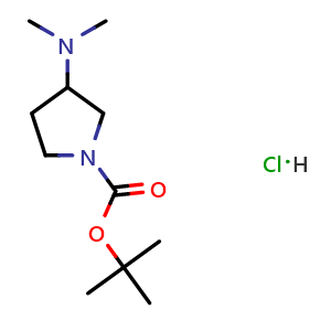 Chemical structure of 1-Boc-N,N-dimethylpyrrolidin-3-amine hydrochloride , AChemBlock X194903