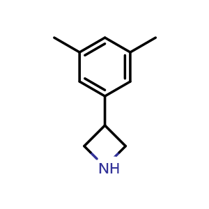Chemical structure of 3-(3,5-Dimethylphenyl)azetidine , CAS 1260856-22-1, AChemBlock X194904