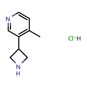 Chemical structure of 3-(3-Azetidinyl)-4-methylpyridine hydrochloride , AChemBlock X194908