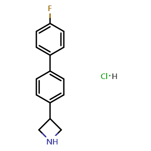 Chemical structure of 3-(4'-Fluoro-4-biphenylyl)azetidine hydrochloride , AChemBlock X194925