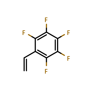 Chemical structure of 2,3,4,5,6-Pentafluorostyrene , CAS 653-34-9, AChemBlock X194940
