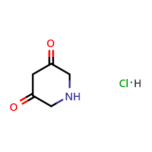 Chemical structure of Piperidine-3,5-dione hydrochloride , CAS 74647-23-7, AChemBlock X194941
