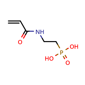 Chemical structure of (2-Acrylamidoethyl)phosphonic acid , CAS 518991-75-8, AChemBlock X194942