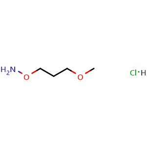 Chemical structure of O-(3-Methoxypropyl)hydroxylamine hydrochloride , AChemBlock X194950