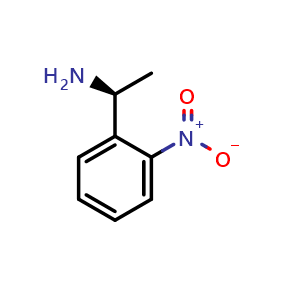 Chemical structure of (S)-1-(2-Nitrophenyl)ethanamine , CAS 198756-82-0, AChemBlock X194959