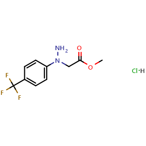 Chemical structure of Methyl 2-[1-[4-(Trifluoromethyl)phenyl]hydrazinyl]acetate hydrochloride , AChemBlock X194961