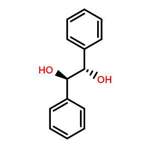 Chemical structure of meso-Hydrobenzoin , CAS 579-43-1, AChemBlock X194976
