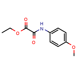 Chemical structure of Ethyl 2-[(4-Methoxyphenyl)amino]-2-oxoacetate , CAS 18522-99-1, AChemBlock X194983
