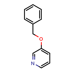 Chemical structure of 3-(Benzyloxy)pyridine , CAS 76509-17-6, AChemBlock X194989