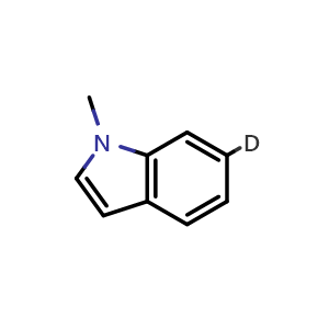 Chemical structure of 1-Methyl-1H-indole-6-D , AChemBlock X194992