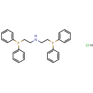 Chemical structure of Bis(2-(diphenylphosphino)ethyl)amine hydrochloride , CAS 66534-97-2, AChemBlock X194995