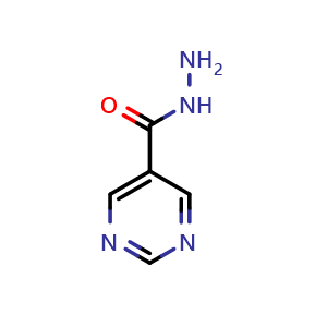 Chemical structure of Pyrimidine-5-carbohydrazide , CAS 40929-42-8, AChemBlock X195048