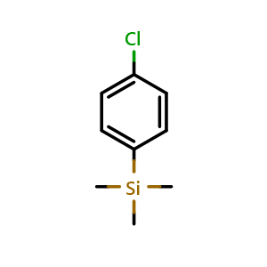 Chemical structure of (4-Chlorophenyl)trimethylsilane , CAS 10557-71-8, AChemBlock X195074