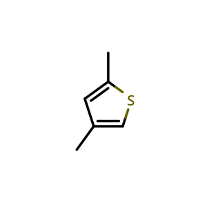Chemical structure of 2,4-Dimethylthiophene , CAS 638-00-6, AChemBlock X195091