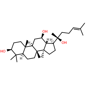 Chemical structure of (20S)-Protopanaxadiol , CAS 30636-90-9, AChemBlock X195103