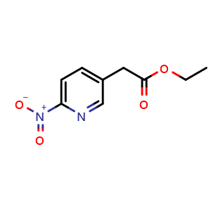 Chemical structure of Ethyl 6-Nitro-3-pyridylacetate , CAS 415912-99-1, AChemBlock X195106