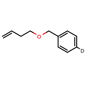 Chemical structure of 1-[(3-Buten-1-yloxy)methyl]benzene-4-D , AChemBlock X195108