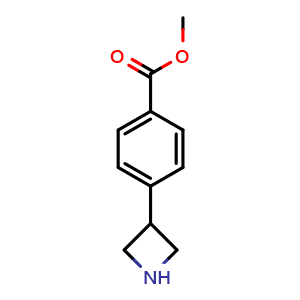 Chemical structure of Methyl 4-(3-Azetidinyl)benzoate , CAS 1203797-54-9, AChemBlock X195112