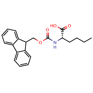 Chemical structure of N-Fmoc-L-norleucine , CAS 77284-32-3, AChemBlock X195150