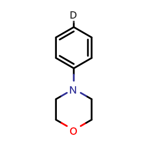 Chemical structure of 4-(Phenyl-4-D)morpholine , AChemBlock X195160