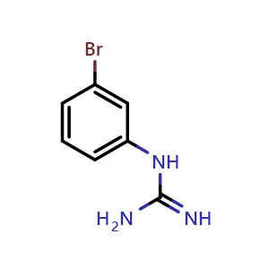 Chemical structure of 1-(3-Bromophenyl)guanidine , CAS 870780-73-7, AChemBlock X195168