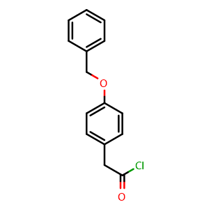 Chemical structure of 4-(Benzyloxy)phenylacetyl Chloride , CAS 39188-62-0, AChemBlock X195196