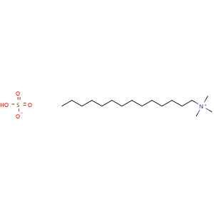 Chemical structure of Tetradecyltrimethylammonium hydrogen sulfate , CAS 104903-23-3, AChemBlock X195208