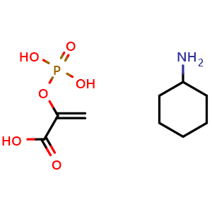 Chemical structure of Phosphoenolpyruvic acid (cyclohexylammonium salt) , CAS 10526-80-4, AChemBlock X195209